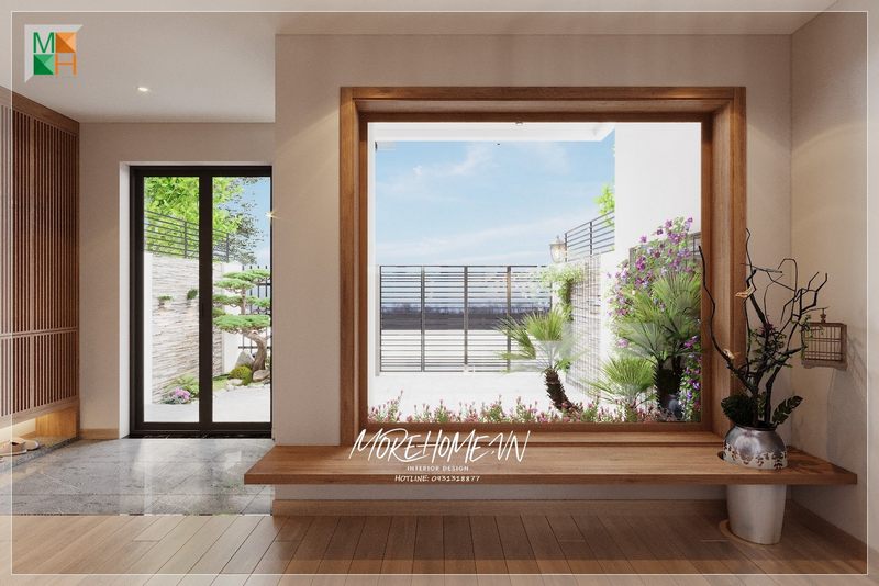 Thiết kế kiến trúc nhà phố theo hơi hướng của nhật không gian thông thoáng với những khoảng trống đón nhận ánh sáng không khí dễ dàng.