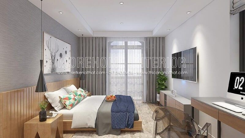 Nội thất phòng ngủ con bạn được làm từ chất liệu gỗ công nghiệp, bao gồm các đồ nội thất như giường ngủ, bàn học, kệ tủ... sẽ giúp con bạn có được một không gian nghỉ ngơi, học tập và giải trí tiện nghi nhất.